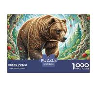 Puzzle 1000 Piezas OSO marrónJuego Educativo Entretenimento Multicolor Wildlife Regalo Creativo Para La Relajación Para Adultos Y Niños Mayores De 12 Años 38x26cm/1000pcs