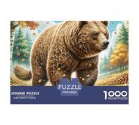 Puzzle 1000 Piezas OSO marrónJuego Educativo Pasatiempo Creativo Wildlife Regalo Creativo Para La Relajación Para Adultos Y Niños Mayores 38x26cm/1000pcs