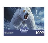 Puzzle 1000 Piezas OSO PolarJuego Educativo Pasatiempo Creativo Fierce Animals Regalo, Diversión Para Adultos Y Niños Mayores De 12 Años 38x26cm/1000pcs
