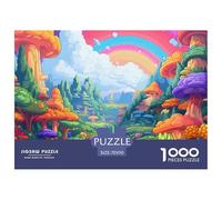 Puzzle 1000 Piezas País de Las MaravillasJuego Educativo Entretenimento Multicolor hongosJuego Familiar Regalo Juguete Colorido Para Niños De 8 A 12 Años 70x50cm/1000pcs