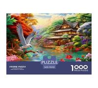 Puzzle 1000 Piezas Pájaros y floresJuego Educativo Pasatiempo Creativo Ancient Architecture Juego Familiar Regalo Juguete Colorido Para Niños De 8 A 12 Años 70x50cm/1000pcs