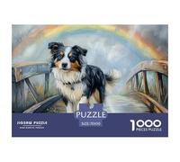 Puzzle 1000 Piezas Pastor australiano, Desafío, Juguete Entretenimento Multicolor Oil Painting ArcoírisJuego Familiar Regalo Para Adultos Y Niños Mayores De 12 Años 70x50cm/1000pcs