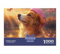 Puzzle 1000 Piezas Retriever doradoJuego Educativo Pasatiempo Creativo Pink Nurse Hat Regalo, Diversión Clásicos Para Adultos Y Niños A Partir De 12 Años Puzzle 70x50cm/1000pcs