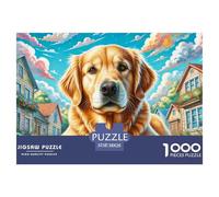 Puzzle 1000 Piezas Retriever doradoJuego Educativo Pasatiempo Creativo Small Town Shop Juego Familiar Regalo Clásicos Para Adultos Y Niños A Partir De 12 Años Puzzle 38x26cm/1000pcs