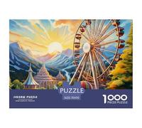 Puzzle 1000 Piezas rueda FerrisJuego Educativo Entretenimento Multicolor Parque de AtraccionesRegalo, Diversión Para Adultos Y Niños Mayores De 12 Años 70x50cm/1000pcs