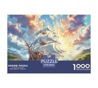 Puzzle 1000 Piezas SailbarcoJuego Educativo Pasatiempo Creativo Ola Del marRegalo Creativo Para La Relajación Juguete Colorido Para Niños De 8 A 12 Años 38x26cm/1000pcs