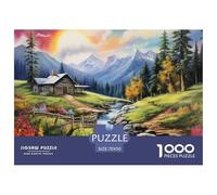 Puzzle 1000 Piezas Serenidad Alpina, Desafío, Juguete Entretenimento Multicolor Suburban Cottage Juego Familiar Regalo Clásicos Para Adultos Y Niños A Partir De 12 Años Puzzle 70x50cm/1000pcs