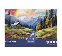 Puzzle 1000 Piezas Serenidad AlpinaJuego Educativo Entretenimento Multicolor Suburban Cottage Regalo Creativo Para La Relajación Para Adultos Y Niños Mayores De 12 Años 38x26cm/1000pcs