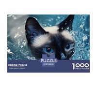 Puzzle 1000 Piezas Siamese GatitoJuego Educativo Entretenimento Multicolor Pet GatoRegalo, Diversión Clásicos Para Adultos Y Niños A Partir De 12 Años Puzzle 38x26cm/1000pcs