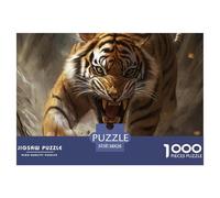 Puzzle 1000 Piezas Tigre, Desafío, Juguete Entretenimento Multicolor Fierce Animals Regalo, Diversión Para Adultos Y Niños 38x26cm/1000pcs
