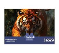 Puzzle 1000 Piezas TigreJuego Educativo Pasatiempo Creativo Fierce Animals Regalo Creativo Para La Relajación Para Adultos Y Niños Mayores 38x26cm/1000pcs