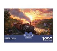 Puzzle 1000 Piezas tren Vapor, Desafío, Juguete Entretenimento Multicolor Nostalgic Locomotive Juego Familiar Regalo Clásicos Para Adultos Y Niños A Partir De 12 Años Puzzle 38x26cm/1000pcs