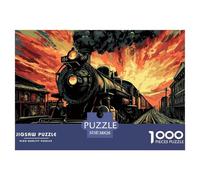 Puzzle 1000 Piezas tren Vapor, Desafío, Juguete Entretenimento Multicolor Nostalgic Locomotive Juego Familiar Regalo Para Adultos Y Niños 38x26cm/1000pcs