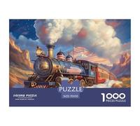 Puzzle 1000 Piezas tren Vapor, Desafío, Juguete Entretenimento Multicolor Nostalgic Locomotive Regalo Creativo Para La Relajación Juguete Colorido Para Niños De 8 A 12 Años 70x50cm/1000pcs