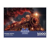 Puzzle 1000 Piezas tren Vapor, Desafío, Juguete Entretenimento Multicolor The Train Under The Cielo nocturnoRegalo, Diversión Clásicos Para Adultos Y Niños A Partir De 12 Años Puzzle 38x26cm/1000pcs