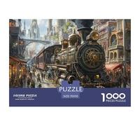 Puzzle 1000 Piezas tren vaporJuego Educativo Entretenimento Multicolor Nostalgic Locomotive Juego Familiar Regalo Juguete Colorido Para Niños De 8 A 12 Años 70x50cm/1000pcs