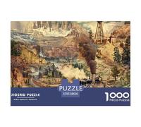 Puzzle 1000 Piezas tren vaporJuego Educativo Entretenimento Multicolor Nostalgic Locomotive Regalo Creativo Para La Relajación Juguete Colorido Para Niños De 8 A 12 Años 38x26cm/1000pcs