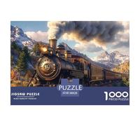 Puzzle 1000 Piezas tren vaporJuego Educativo Pasatiempo Creativo Nostalgic Locomotive Juego Familiar Regalo Juguete Colorido Para Niños De 8 A 12 Años 38x26cm/1000pcs