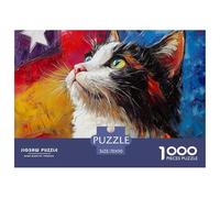 Puzzle 1000 Piezas USA Pelo cortoJuego Educativo Pasatiempo Creativo Pet GatoRegalo, Diversión Clásicos Para Adultos Y Niños A Partir De 12 Años Puzzle 70x50cm/1000pcs
