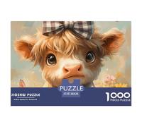 Puzzle 1000 Piezas Vaca de HighlandJuego Educativo Entretenimento Multicolor Animales lindosRegalo Creativo Para La Relajación Juguete Colorido Para Niños De 8 A 12 Años 38x26cm/1000pcs