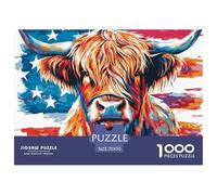 Puzzle 1000 Piezas Vaca de HighlandJuego Educativo Entretenimento Multicolor Flag Juego Familiar Regalo Juguete Colorido Para Niños De 8 A 12 Años 70x50cm/1000pcs