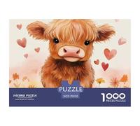 Puzzle 1000 Piezas Vaca de HighlandJuego Educativo Pasatiempo Creativo Animales lindosJuego Familiar Regalo Para Adultos Y Niños Mayores 70x50cm/1000pcs