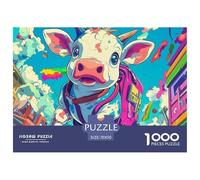 Puzzle 1000 Piezas VacaJuego Educativo Pasatiempo Creativo Animales lindosJuego Familiar Regalo Para Adultos Y Niños Mayores De 12 Años 70x50cm/1000pcs