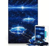 Puzzle 1000 Reflets Célestes Découpe Exacte Art Logique Jeu de Pensée Calme Activité d'anniversaire (38x52cm)