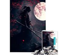 Puzzle 1000 Samouraïs au Clair de Lune Jeu éducatif Défi ludique pour Passer Le Temps à la Maison (Dimensions 50x75cm)