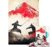 Puzzle 1000 Samouraïs Duel Graffiti Jeu pour Adultes et familles Idée Cadeau Originale pour Un Anniversaire ou Noël (50x75cm)
