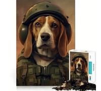 Puzzle 1000 soldats beagles bords propres décor jouet d'adresse créatif amusant facile (50 x 75 cm)