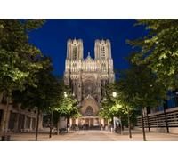 Puzzle 1000 Teile - Cathédrale de Reims au Crépuscule