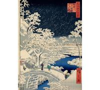 Puzzle 1000 Teile - Utagawa Hiroshige - Drum Bridge at Meguro and Sunset Hill, 1857"