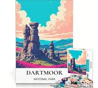 Puzzle 1000 Tors du Dartmoor, Décoration Murale, Défi Difficile, Cadeaux Uniques pour Un Anniversaire ou Noël 38x26cm