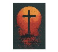 Puzzle 1000pcs(38x26cm) Christian Cross Art Print Puzzles pour Adultes, Jouets Anti-Stress, Assemblage De Motifs, Cadeaux Uniques pour Anniversaire Et Noël 1000pcs(38x26cm)