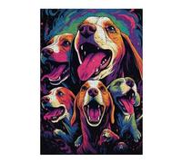 Puzzle 1000pcs(38x26cm) Colorful Beagle Compilation Puzzles pour Adolescents, Jouets À Monter Soi-même, Analyse Et Logique, Parfaits comme Cadeaux pour Toute La Famille 1000pcs(38x26cm)