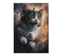 Puzzle 1000pcs(38x26cm) Explosive Cat Action Puzzles pour Adolescents Jouets Anti-Stress Une Œuvre d'art Cadeaux Uniques pour Un Anniversaire Et Noël 1000pcs(38x26cm)