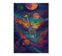 Puzzle 1000pcs(38x26cm) Giraffe in Fantasy Forest Puzzles pour Adultes, Jouets Anti-Stress, Assemblage De Motifs, Cadeaux Uniques pour Anniversaire Et Noël 1000pcs(38x26cm)