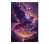 Puzzle 1000pcs(38x26cm) pour Adolescents Eagle Lightning Storm Fantasy Artwork Puzzles pour Adultes Jeux De Détente Découpe De Précision Cadeaux Anti-Stress 1000pcs(38x26cm)