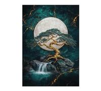 Puzzle 1000pcs(38x26cm) pour Adolescents Golden Tree Moonlit Waterfall Puzzle pour Adultes Jeu Manuel Décoration Parfaite Cadeaux d'anniversaire Et Cadeaux Uniques 1000pcs(38x26cm)