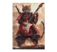 Puzzle 1000pcs(38x26cm) pour Adolescents Samurai Cat Rock Star Puzzle pour Adultes Jeu Manuel Décoration Parfaite Cadeaux d'anniversaire Et Cadeaux Uniques 1000pcs(38x26cm)