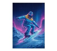 Puzzle 1000pcs(38x26cm) S pour Adolescents Neon Snowboarder Adventure-1 Puzzle pour Adultes Jeu Manuel Décoration Parfaite Cadeaux d'anniversaire Et Cadeaux Uniques 1000pcs(38x26cm) S