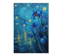 Puzzle 1000pcs(38x26cm) S pour Adultes Starry Night Iris Reflections Adolescents Puzzles Jeux De Détente Cadeaux pour Femmes Cadeaux d'anniversaire Uniques 1000pcs(38x26cm) S
