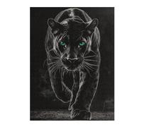 Puzzle 1000pcs(52x38cm) Black Panther Scratchboard Art Print Puzzle Jeux Relaxants, Assemblage De Motifs, Idéal comme Cadeau pour Toute La Famille 1000pcs(52x38cm)