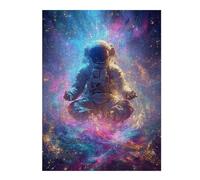 Puzzle 1000pcs(52x38cm) Cosmic Astronaut Meditation Puzzles pour Adolescents Jouets Anti-Stress Une Œuvre d'art Cadeaux Uniques pour Un Anniversaire Et Noël 1000pcs(52x38cm)
