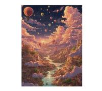 Puzzle 1000pcs(52x38cm) Fantasy Cloud City with Balloons Puzzles pour Adolescents Jouets Anti-Stress Une Œuvre d'art Cadeaux Uniques pour Un Anniversaire Et Noël 1000pcs(52x38cm)