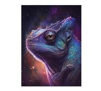 Puzzle 1000pcs(52x38cm) Galactic Lizard Art Print-15 Puzzle pour Adultes, Jeu De Réflexion, Cadeau d'anniversaire, Cadeaux Uniques pour Un Anniversaire Ou Noël 1000pcs(52x38cm)