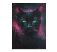 Puzzle 1000pcs(52x38cm) Glowing Neon Cat Art Print-7 Puzzles pour Adolescents Jouets Anti-Stress Une Œuvre d'art Cadeaux Uniques pour Un Anniversaire Et Noël 1000pcs(52x38cm)