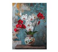 Puzzle 1000pcs(52x38cm) Orchid Flowers in Decorative Vase Puzzle Jeux Relaxants, Assemblage De Motifs, Idéal comme Cadeau pour Toute La Famille 1000pcs(52x38cm)