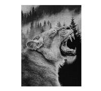 Puzzle 1000pcs(52x38cm) pour Adolescents Angry Lion Puzzles pour Adultes Jeu Familial Analyse Et Logique comme Cadeaux pour Toute La Famille 1000pcs(52x38cm)